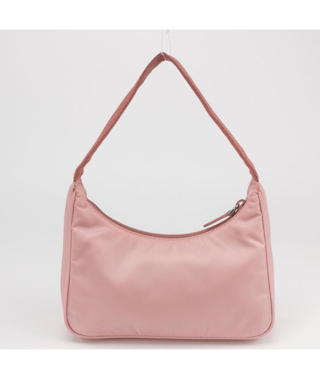 PRADA Розовая тканевая сумка с короткими ручками, фото 4