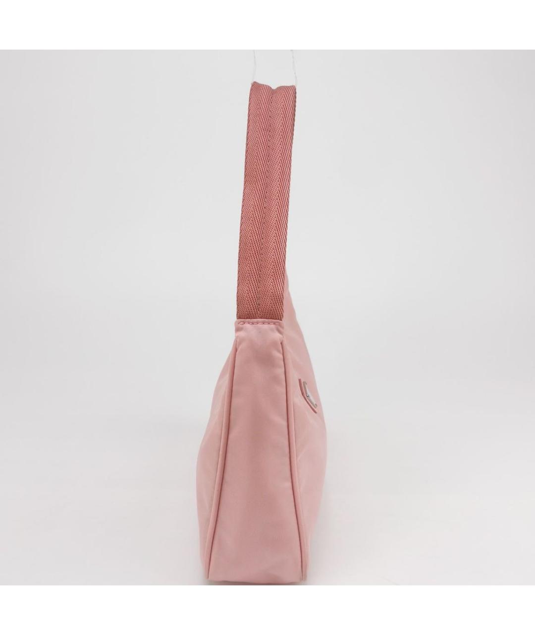 PRADA Розовая тканевая сумка с короткими ручками, фото 3