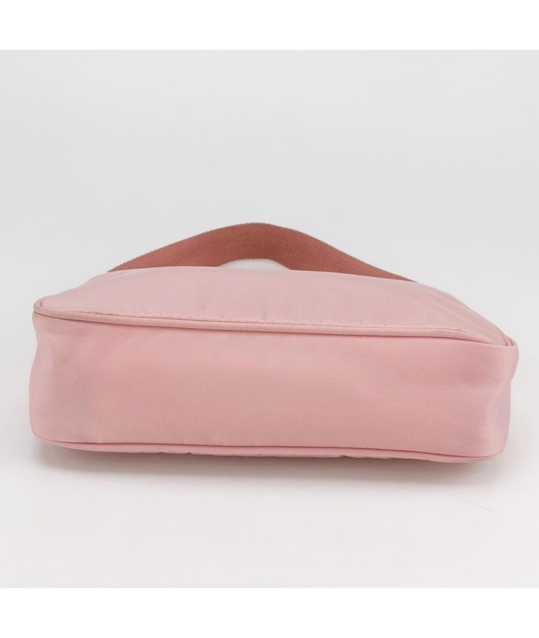 PRADA Розовая тканевая сумка с короткими ручками, фото 5