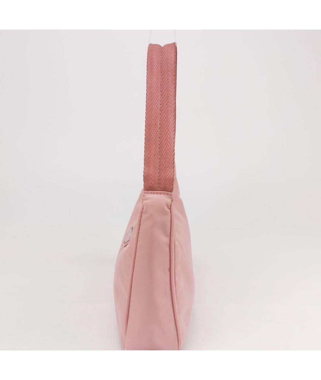 PRADA Розовая тканевая сумка с короткими ручками, фото 2