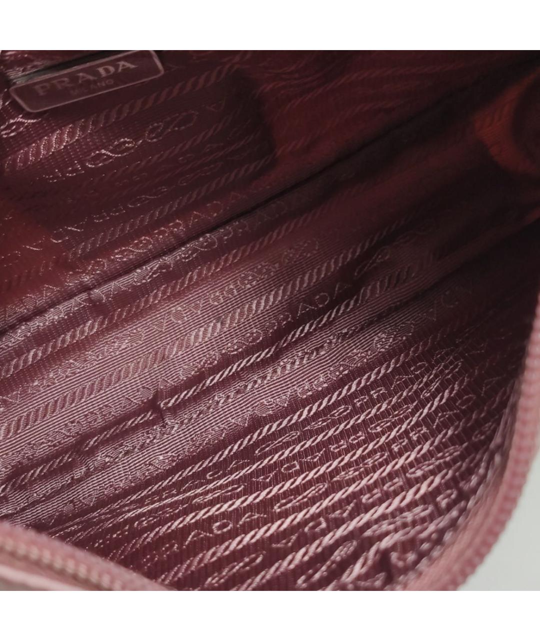PRADA Розовая тканевая сумка с короткими ручками, фото 8
