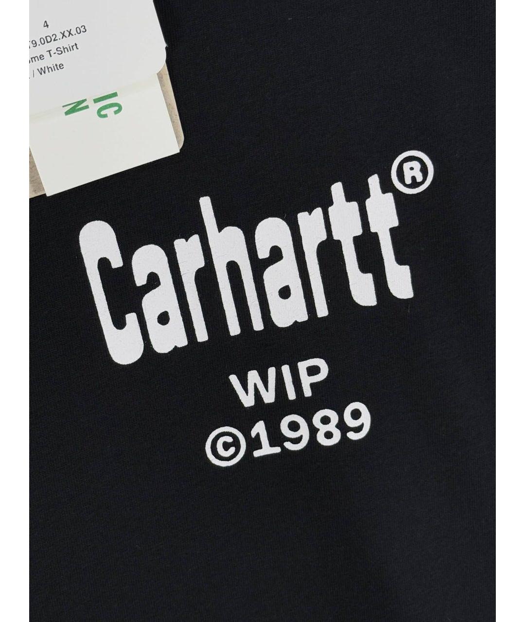 CARHARTT WIP Черная хлопковая футболка, фото 4