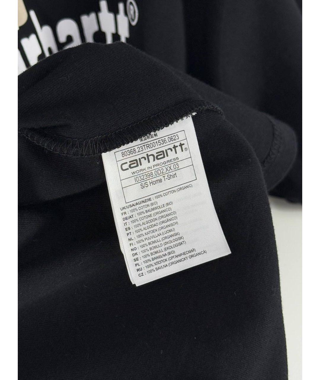 CARHARTT WIP Черная хлопковая футболка, фото 7