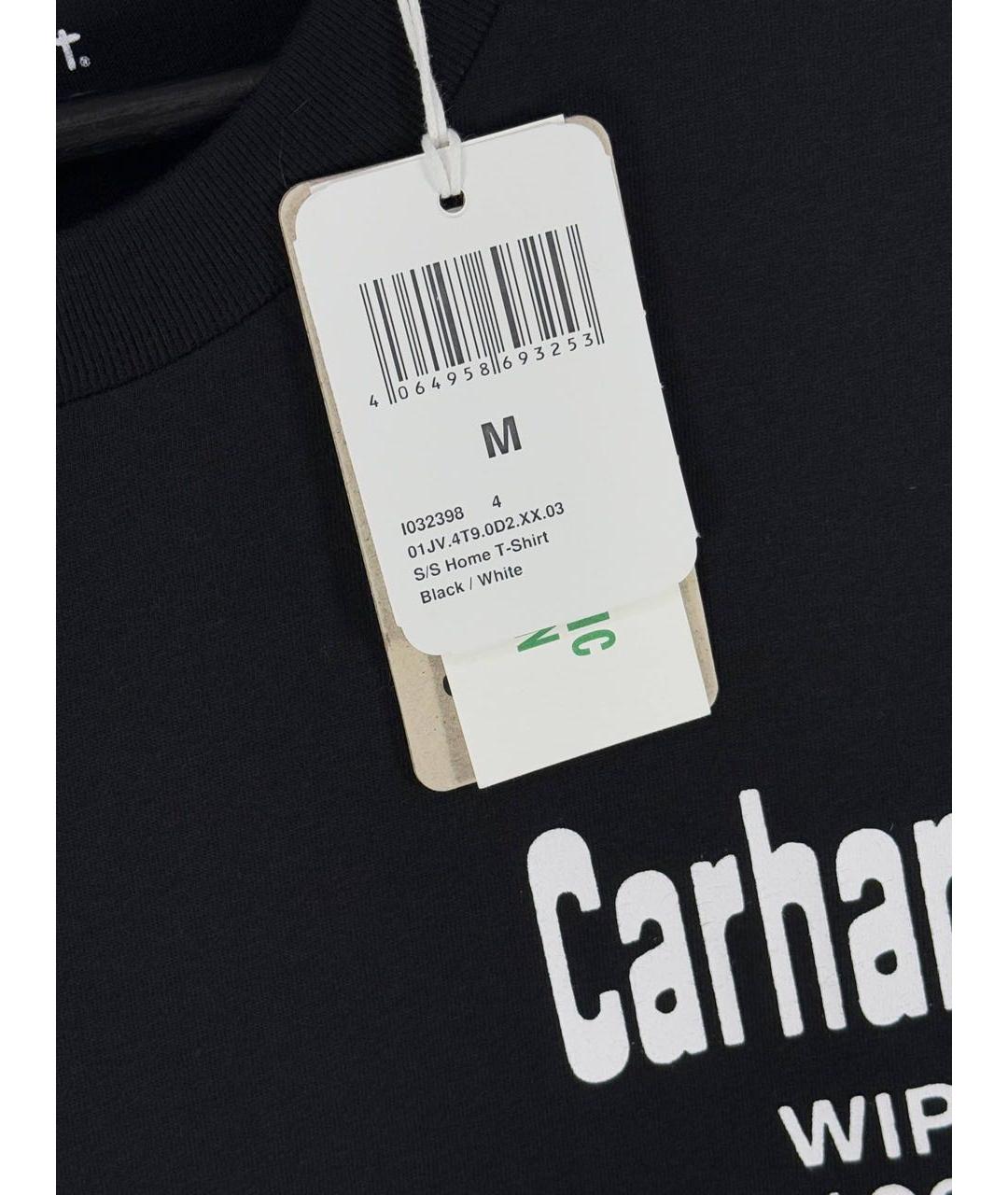 CARHARTT WIP Черная хлопковая футболка, фото 6