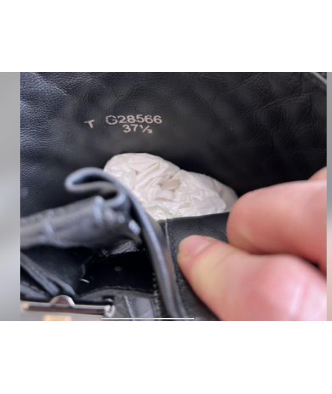 CHANEL Черные кожаные сапоги, фото 3