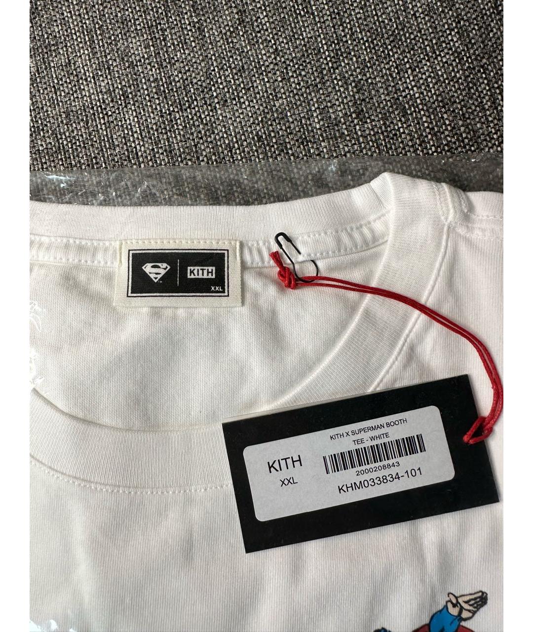 KITH Белая хлопковая футболка, фото 4