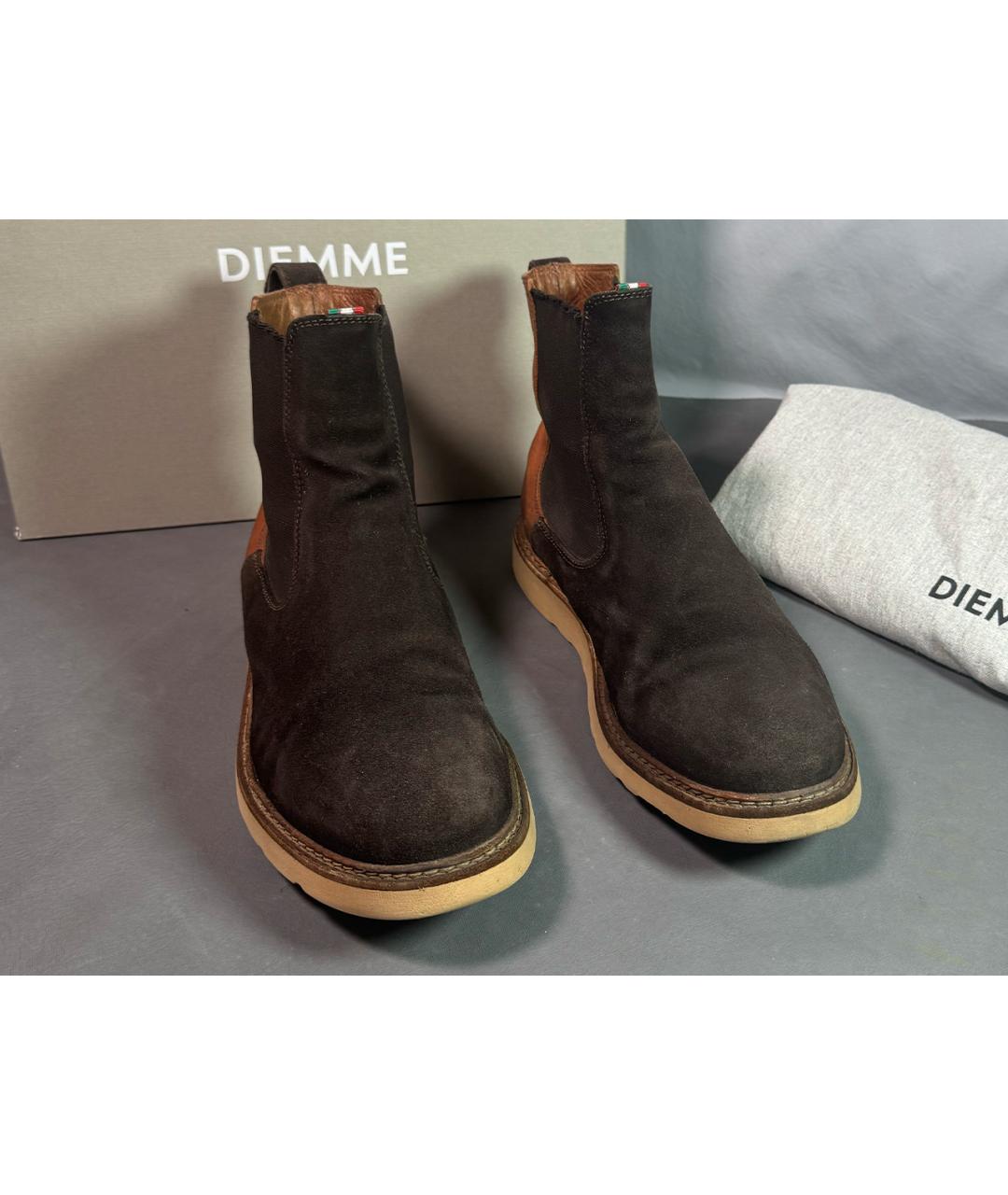 DIEMME Коричневые замшевые высокие ботинки, фото 4
