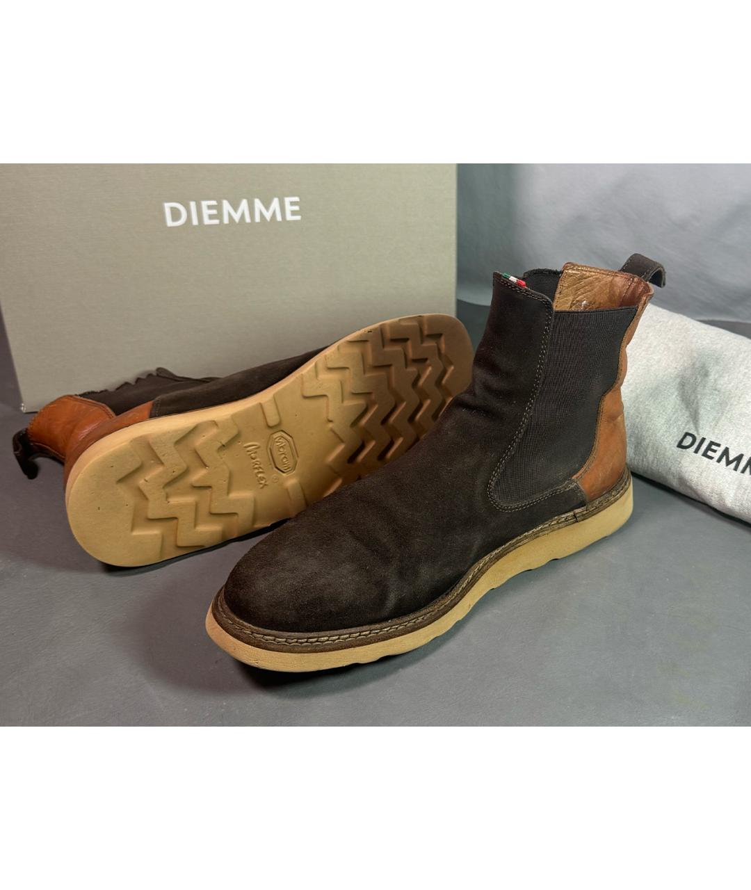 DIEMME Коричневые замшевые высокие ботинки, фото 9