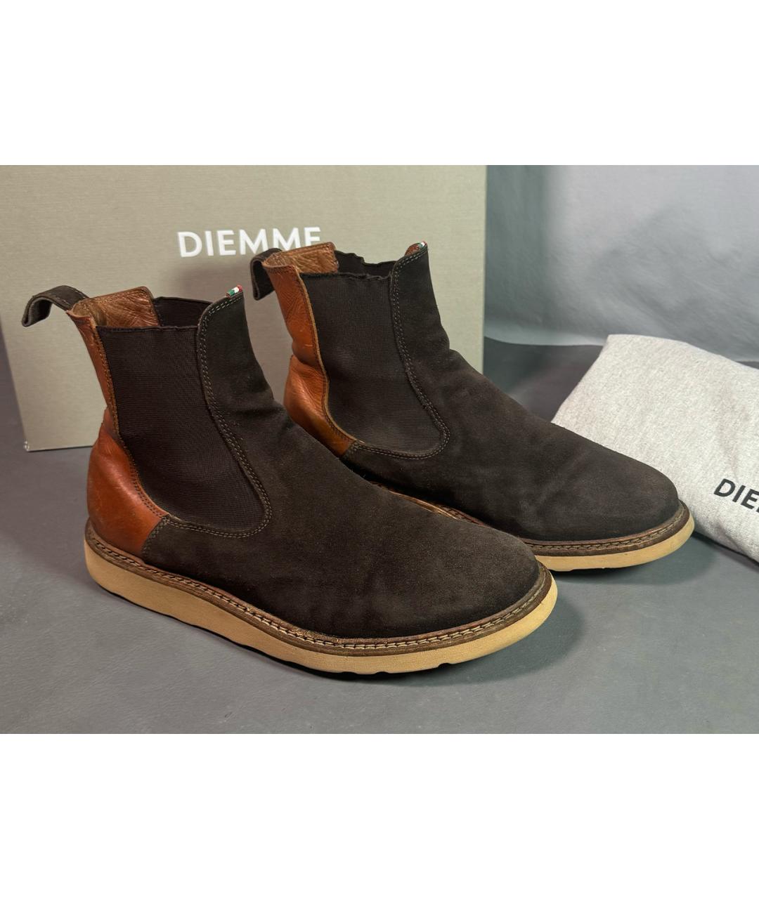DIEMME Коричневые замшевые высокие ботинки, фото 3