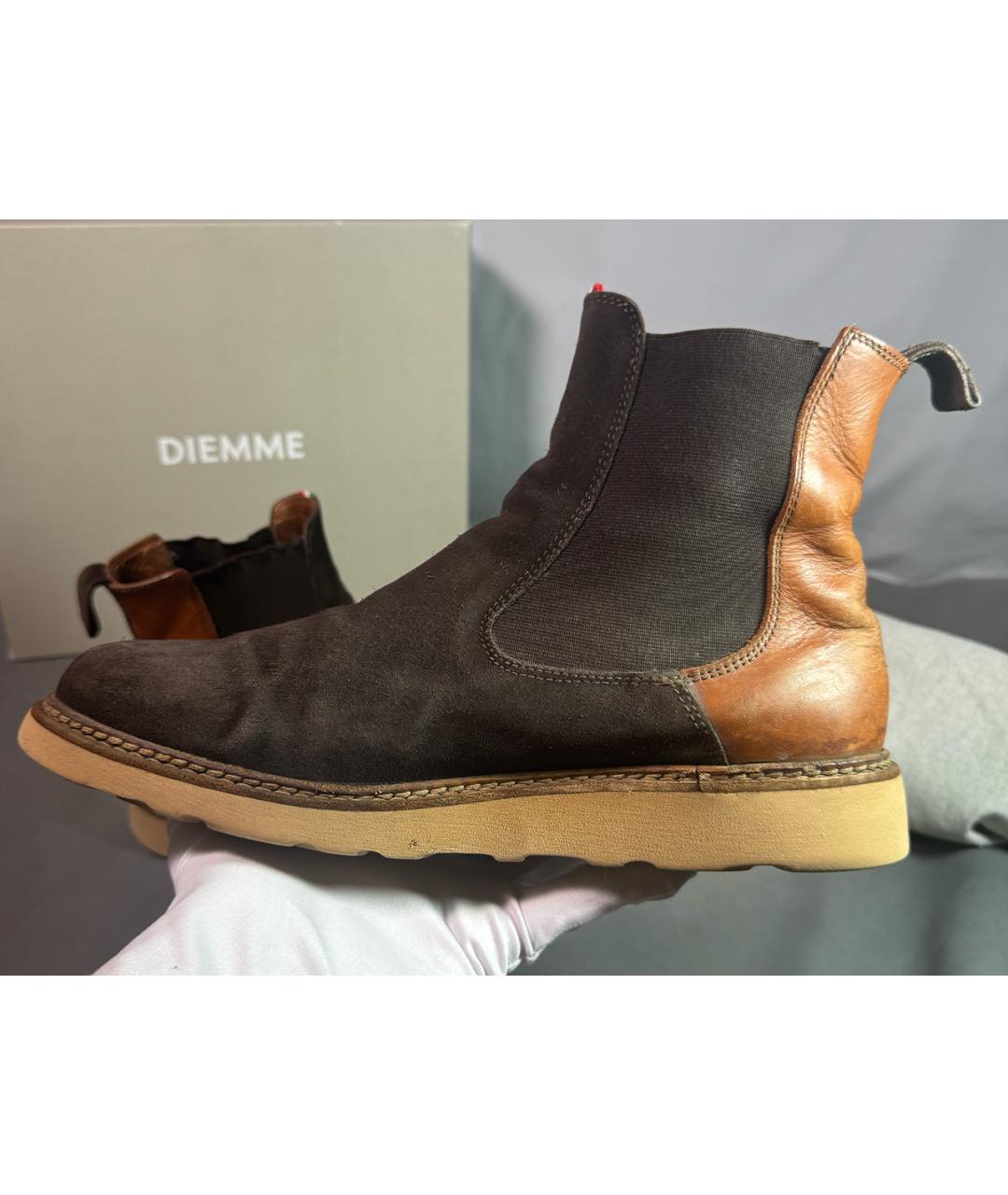 DIEMME Коричневые замшевые высокие ботинки, фото 7