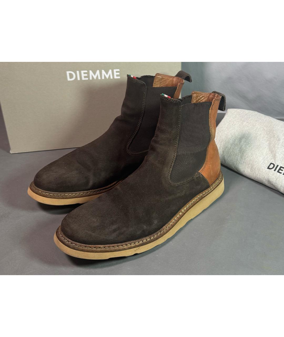 DIEMME Коричневые замшевые высокие ботинки, фото 5