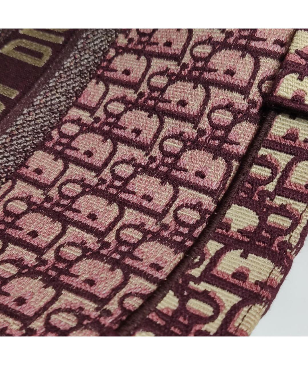 CHRISTIAN DIOR Бордовая тканевая сумка тоут, фото 7