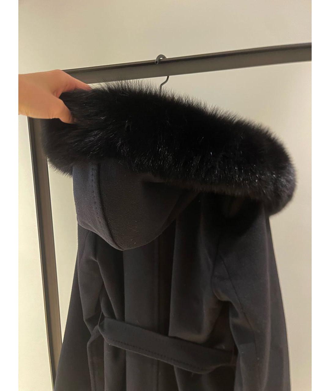 MAX MARA STUDIO Черное шерстяное пальто, фото 3