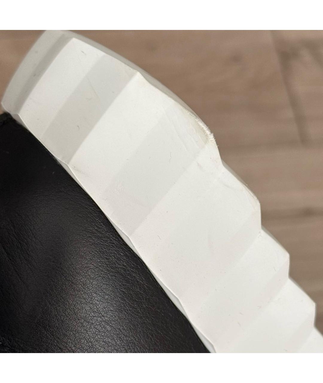 HERMES Черные кожаные низкие кроссовки / кеды, фото 6