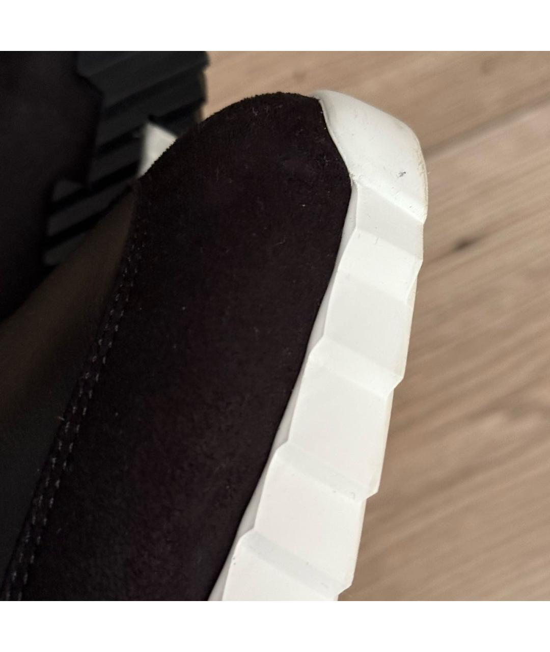 HERMES Черные кожаные низкие кроссовки / кеды, фото 7