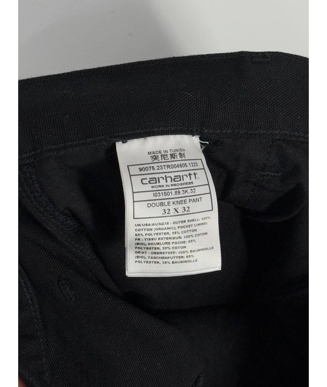 CARHARTT WIP Черные хлопковые повседневные брюки, фото 3