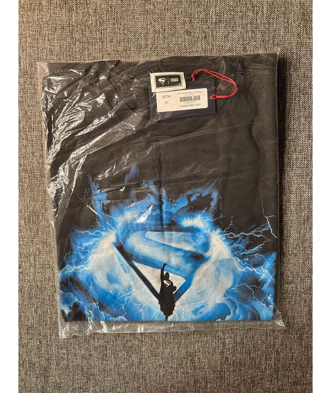 KITH Черная хлопковая футболка, фото 6