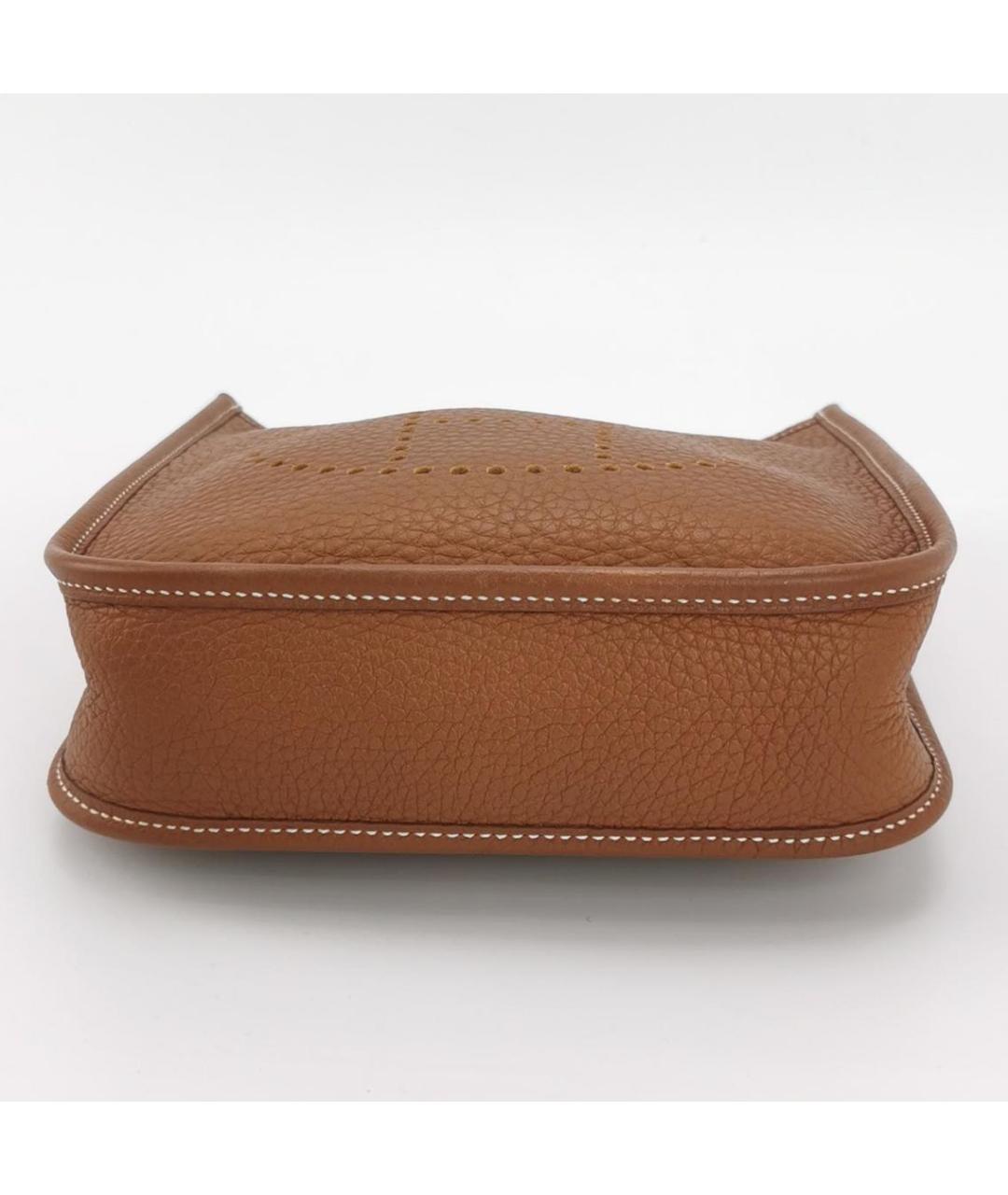 HERMES Коричневая кожаная сумка через плечо, фото 5