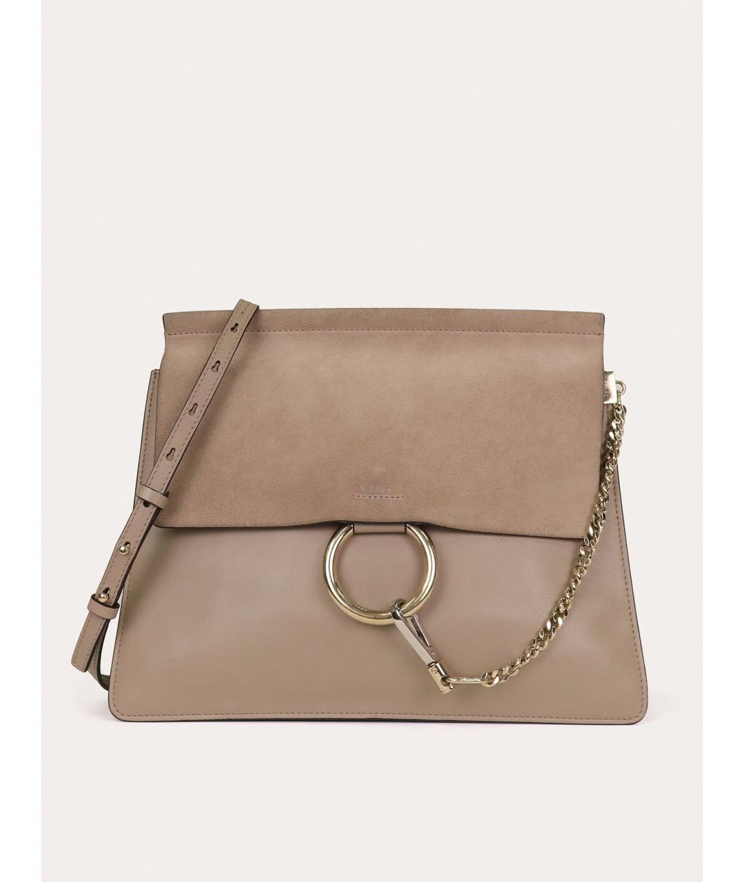 CHLOE Бежевая замшевая сумка через плечо, фото 9