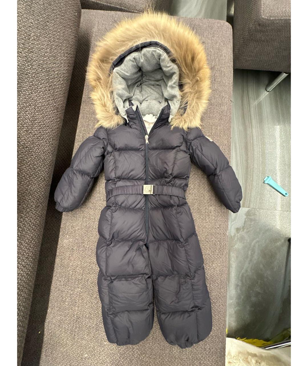 MONCLER Темно-синий хлопковый комбинезон, фото 5