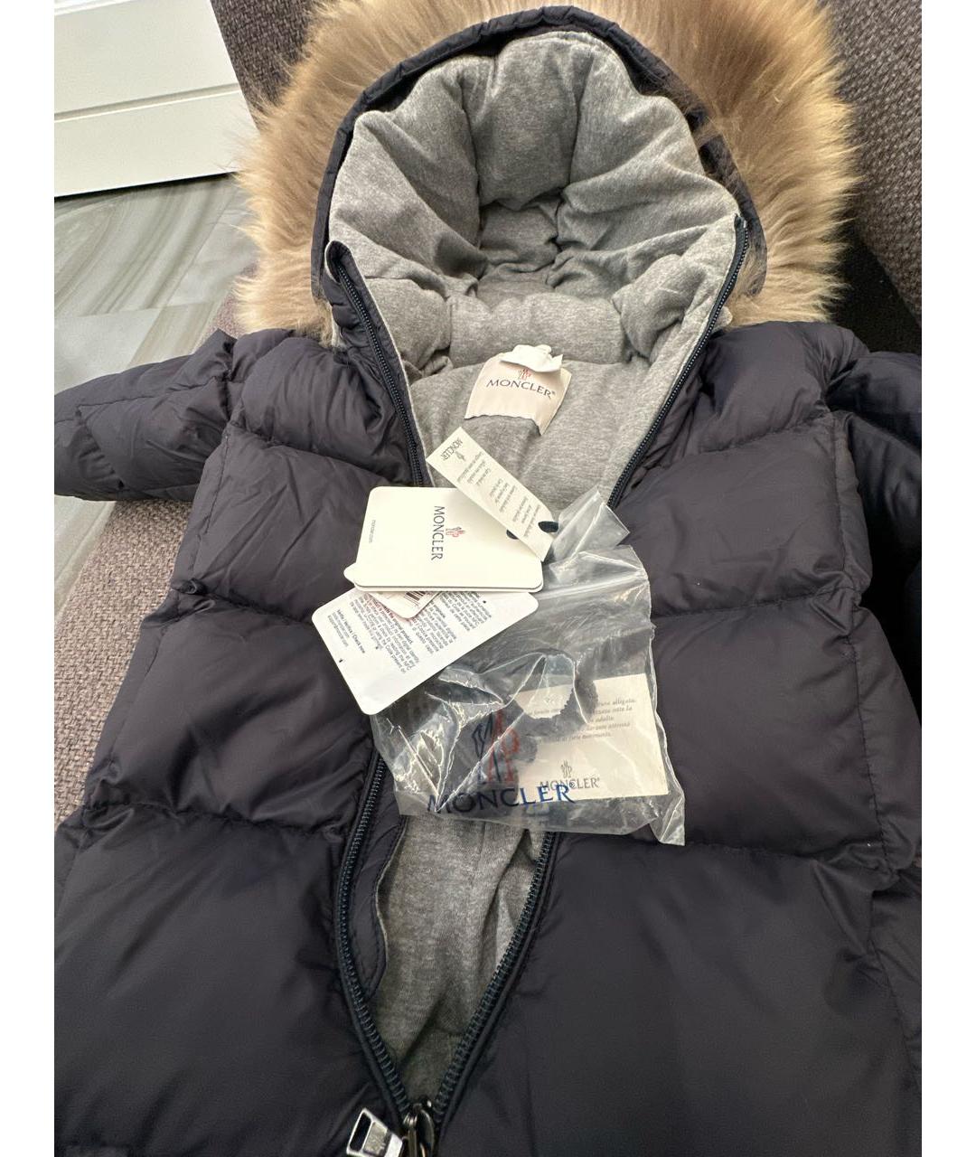 MONCLER Темно-синий хлопковый комбинезон, фото 4