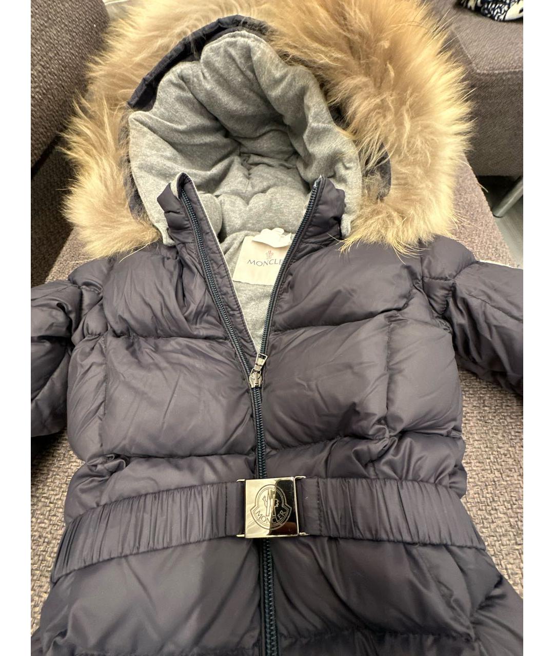 MONCLER Темно-синий хлопковый комбинезон, фото 2