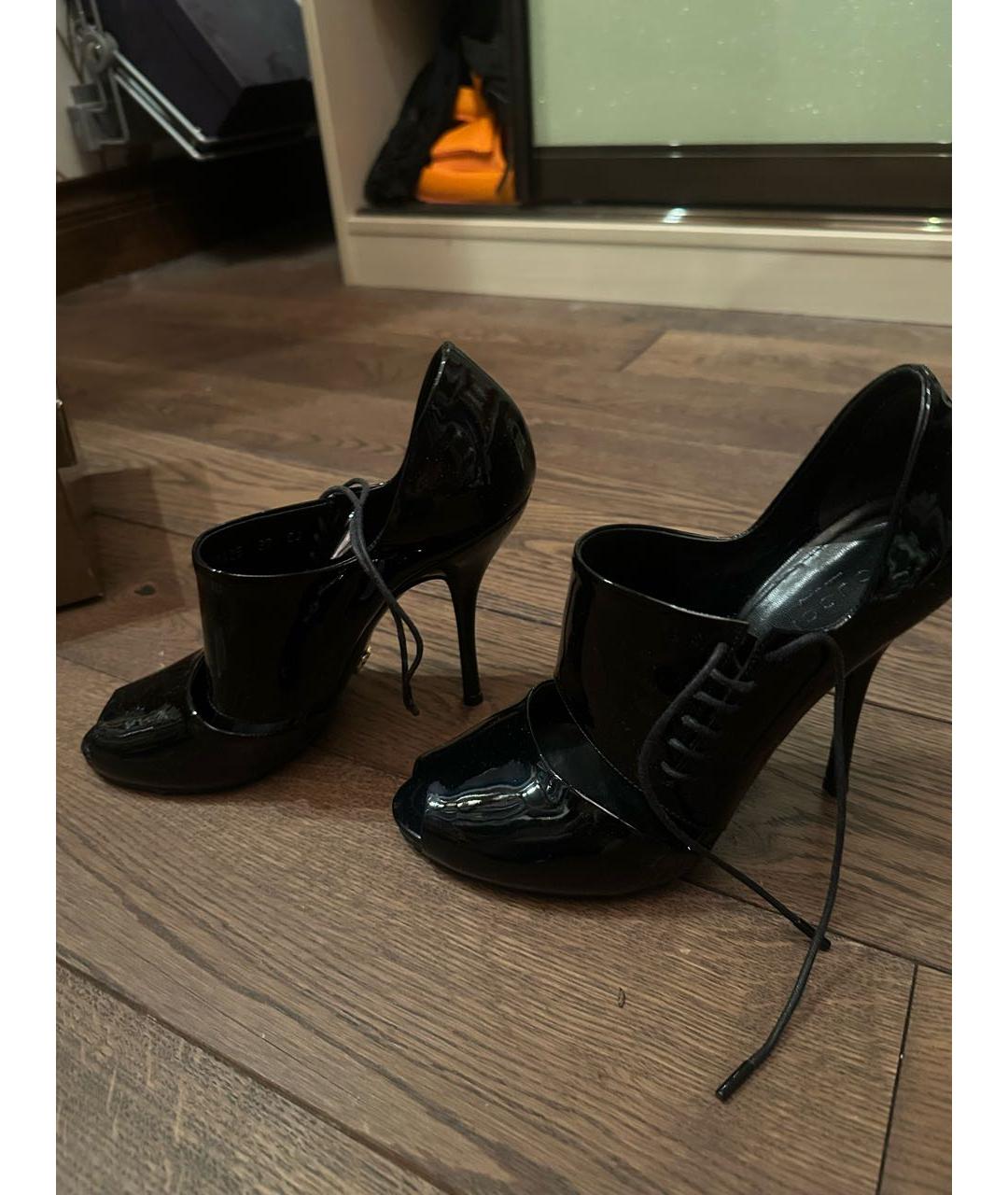 GUCCI Черные туфли из лакированной кожи, фото 3