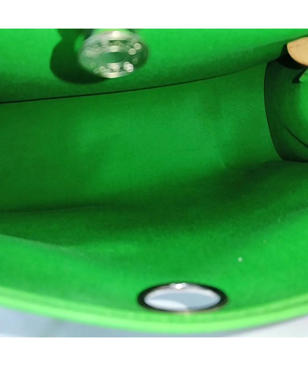 HERMES Зеленая кожаная сумка тоут, фото 6
