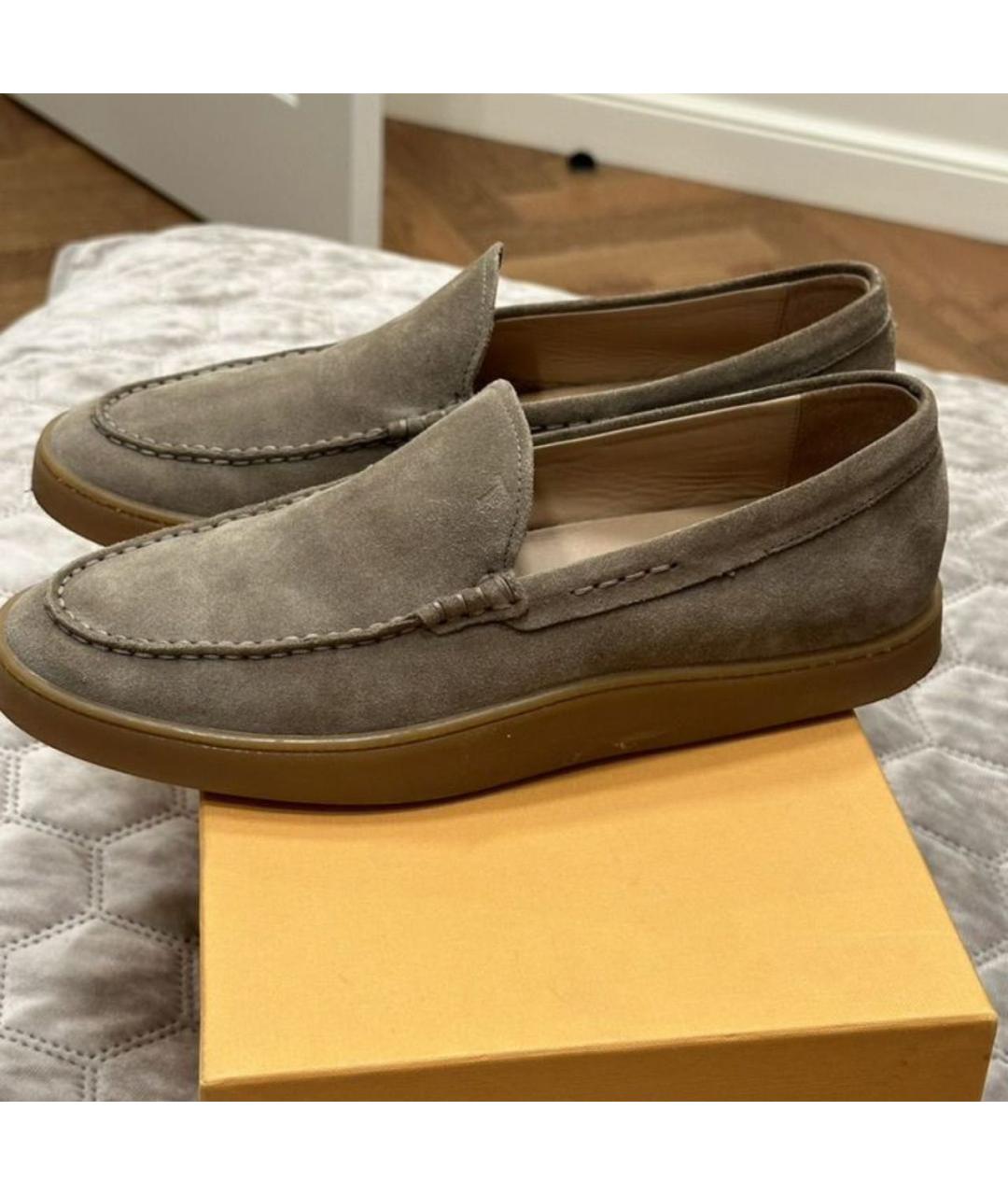 TOD'S Бежевые замшевые лоферы, фото 4