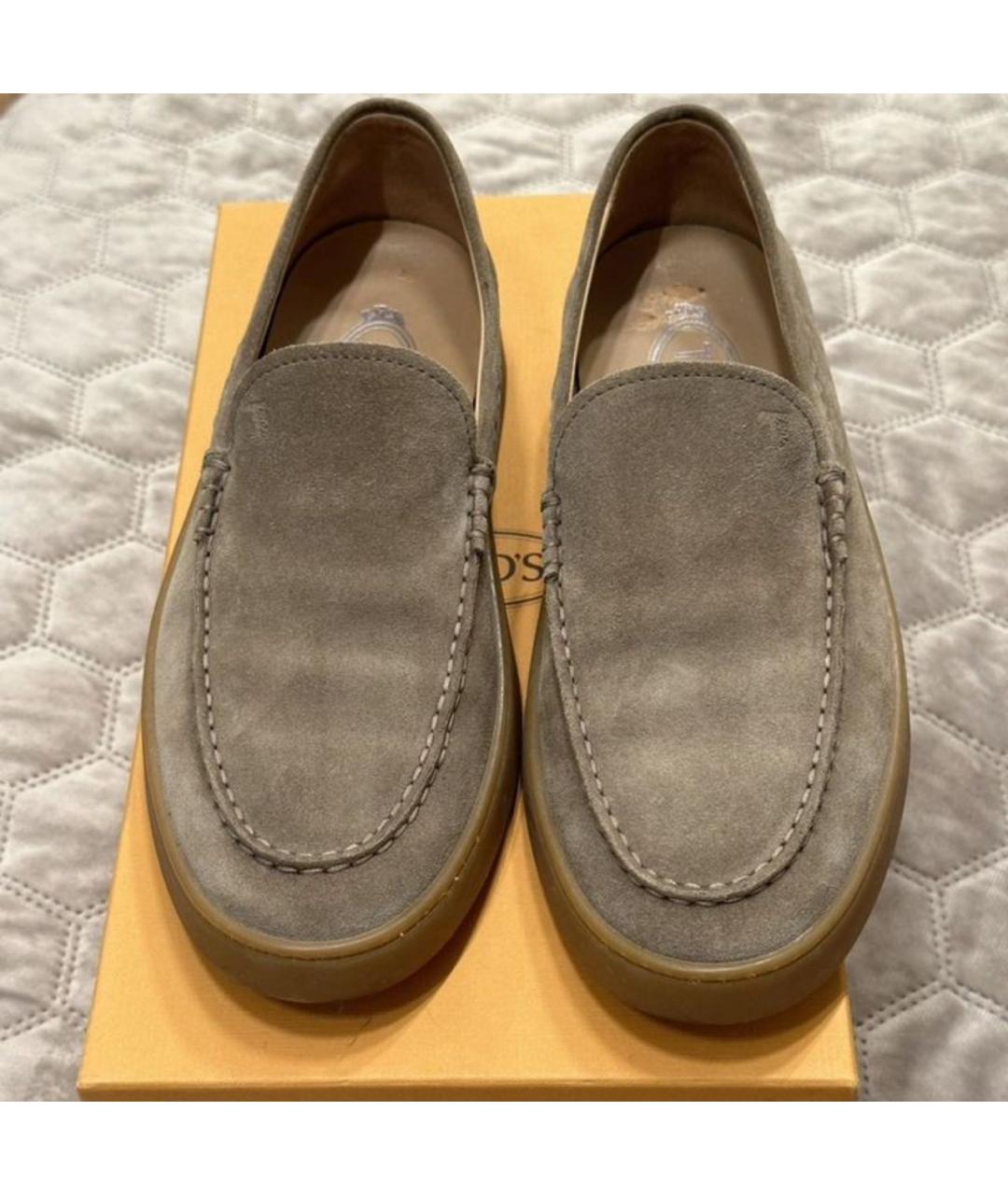 TOD'S Бежевые замшевые лоферы, фото 2