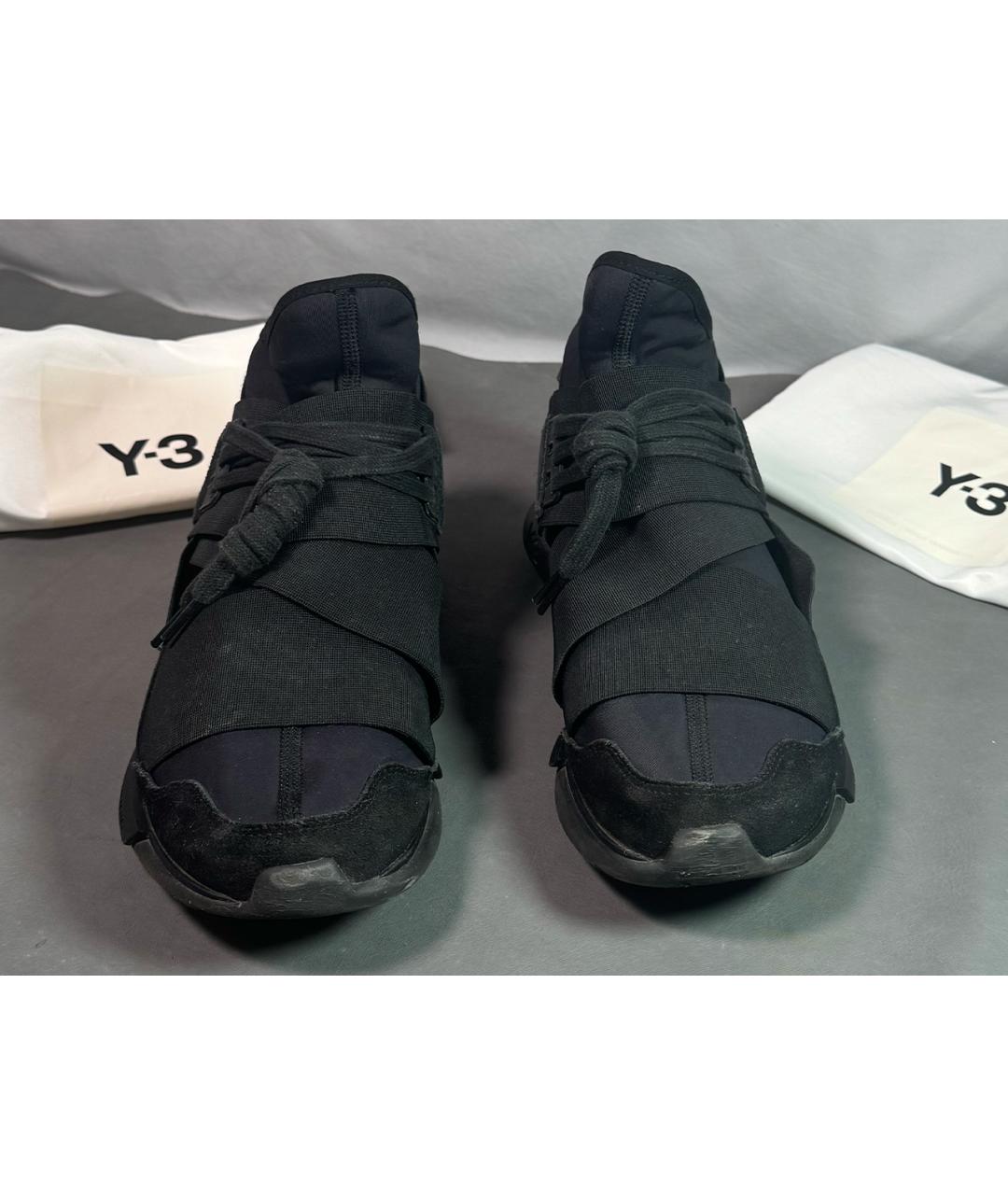 Y-3 Черные неопреновые высокие кроссовки / кеды, фото 6