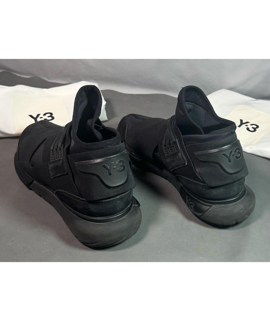 Y-3 Черные неопреновые высокие кроссовки / кеды, фото 9