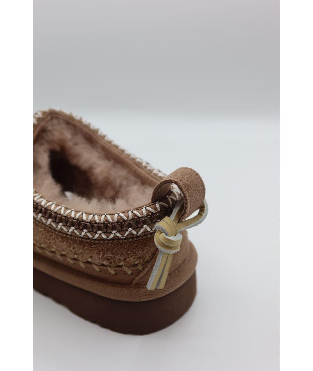 UGG AUSTRALIA Коричневые замшевые слипоны, фото 4