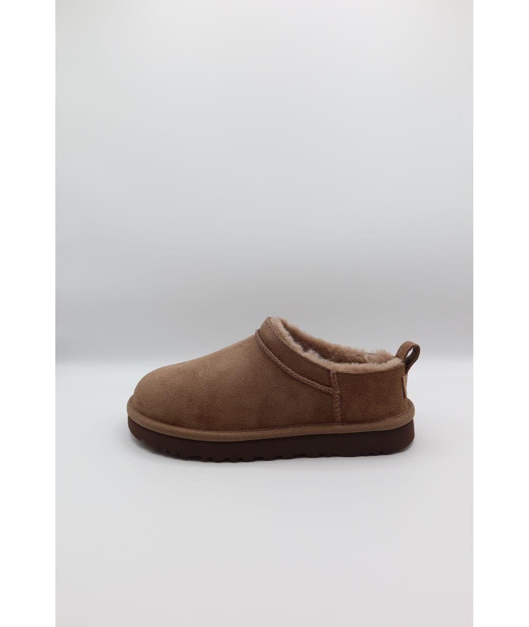 UGG AUSTRALIA Коричневые замшевые слипоны, фото 8