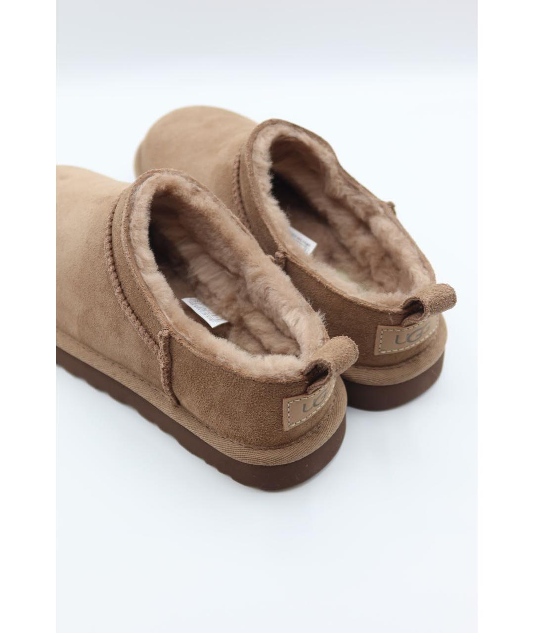 UGG AUSTRALIA Коричневые замшевые слипоны, фото 4