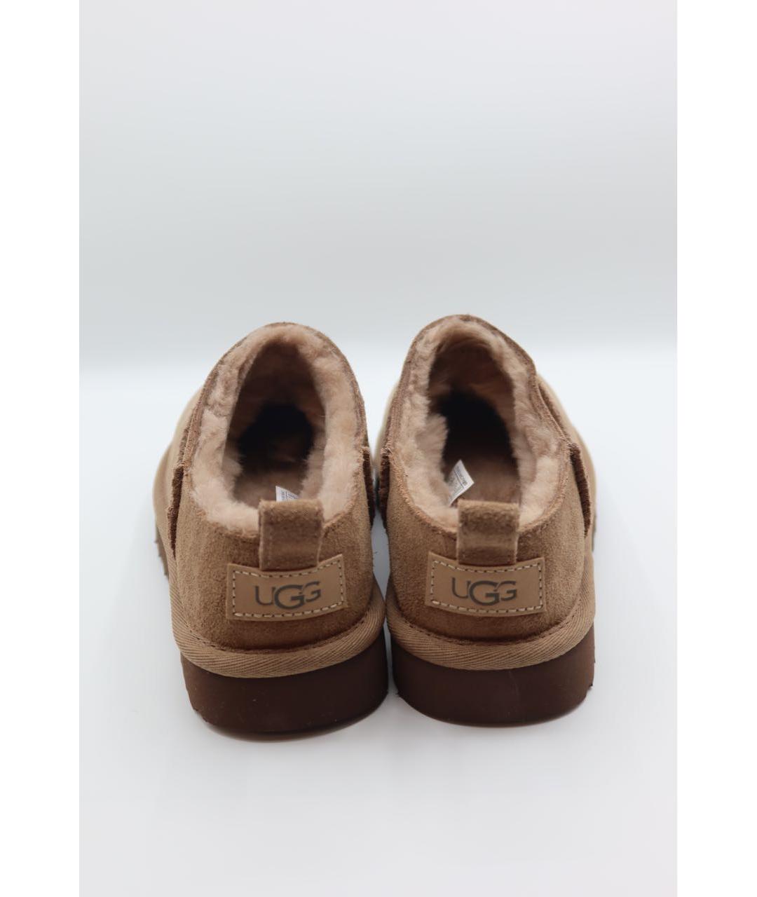 UGG AUSTRALIA Коричневые замшевые слипоны, фото 5