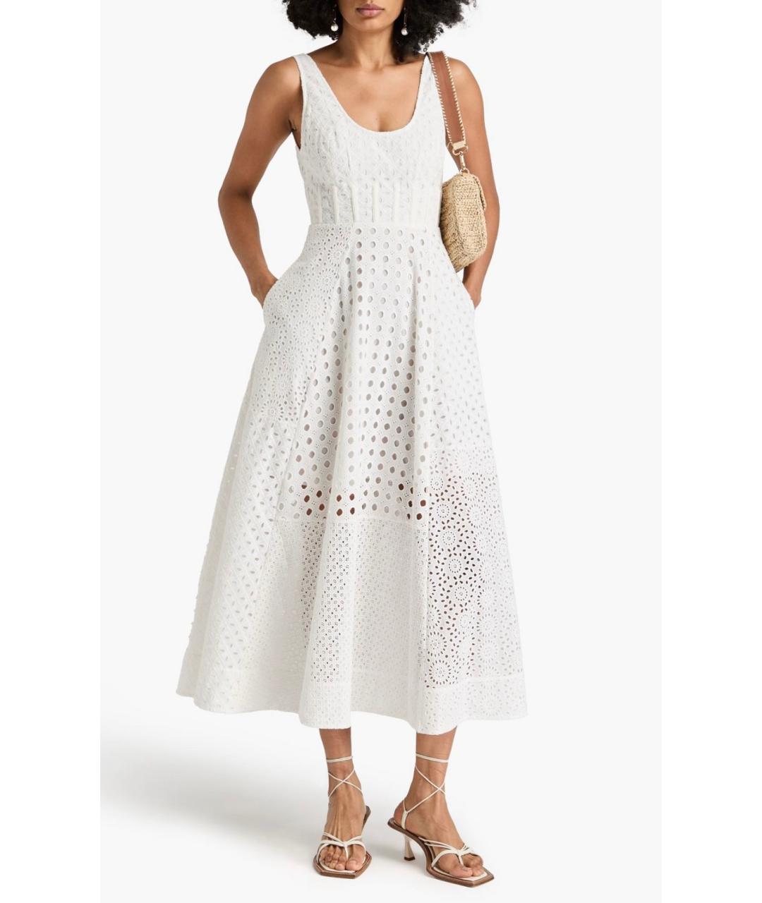 ZIMMERMANN Белое хлопковое коктейльное платье, фото 2