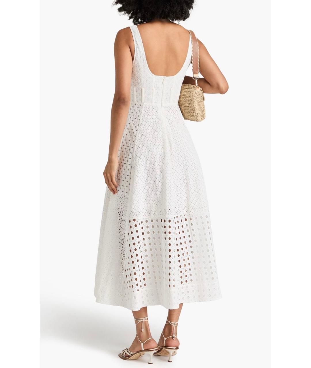 ZIMMERMANN Белое хлопковое коктейльное платье, фото 3