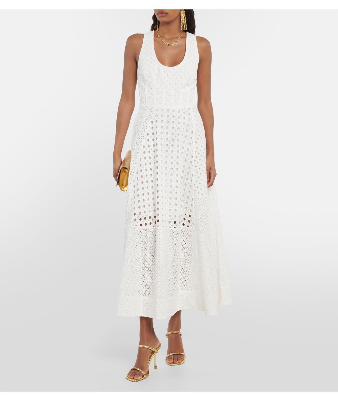ZIMMERMANN Белое хлопковое коктейльное платье, фото 4