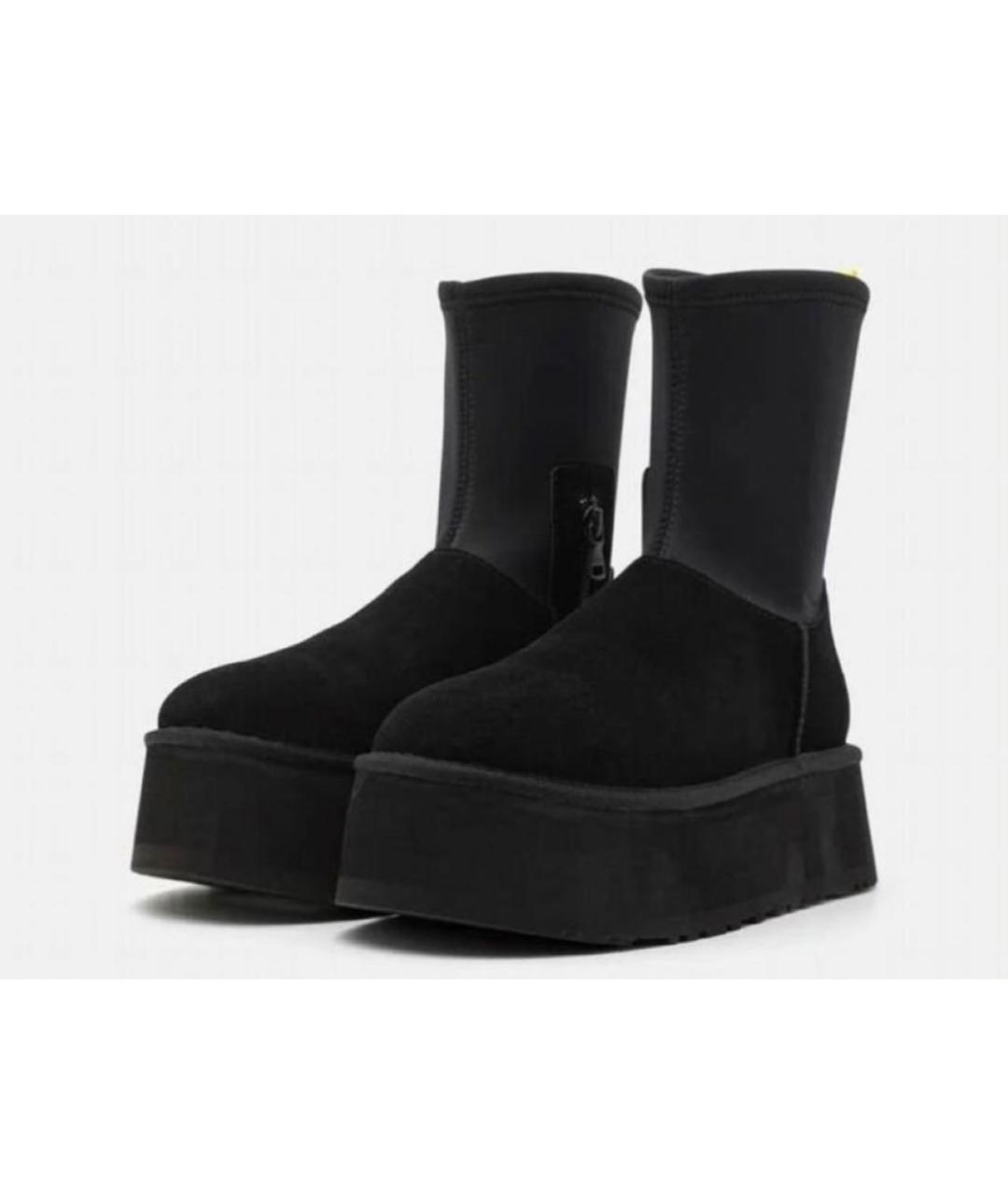 UGG AUSTRALIA Черные замшевые полусапоги, фото 4