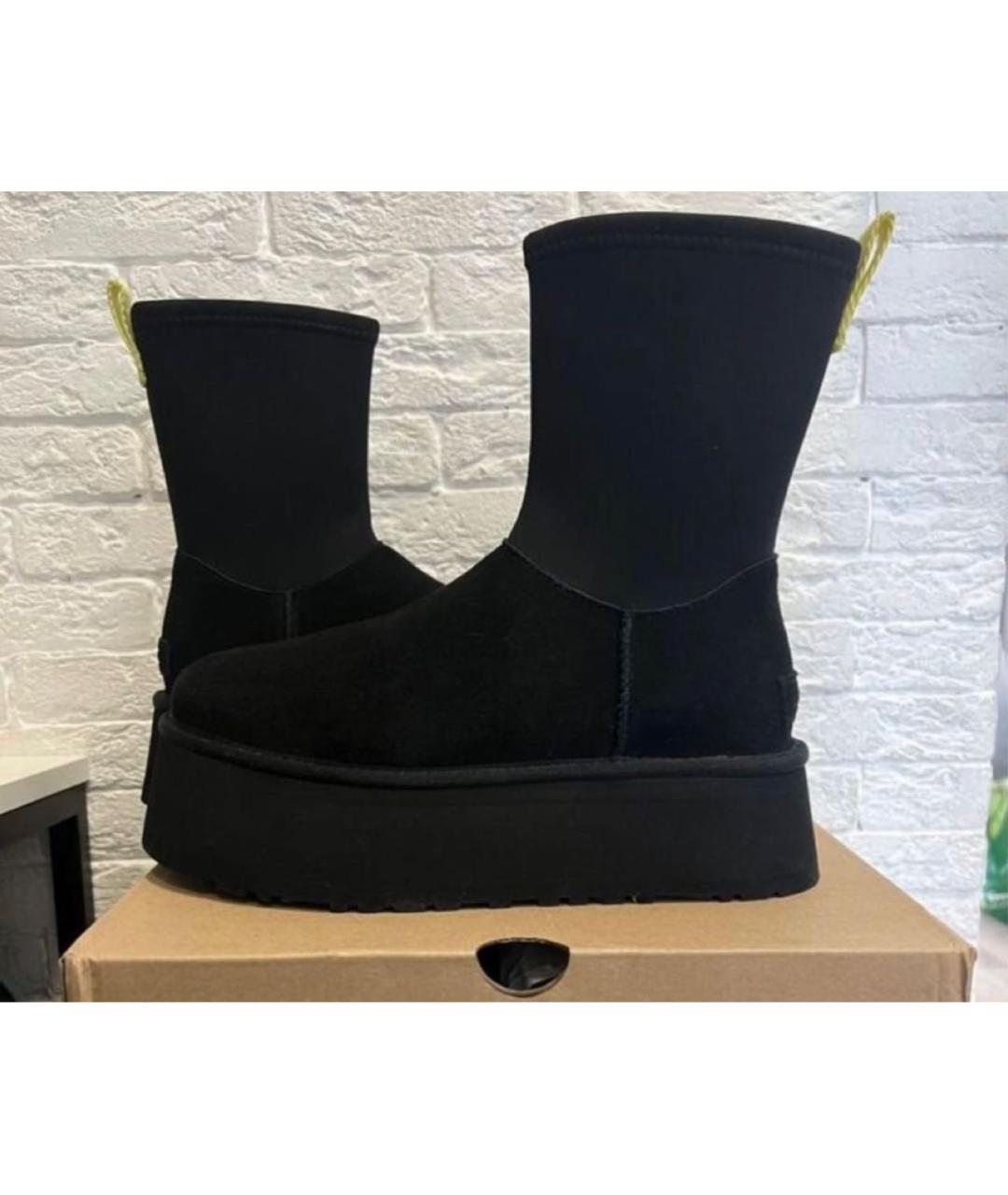 UGG AUSTRALIA Черные замшевые полусапоги, фото 5