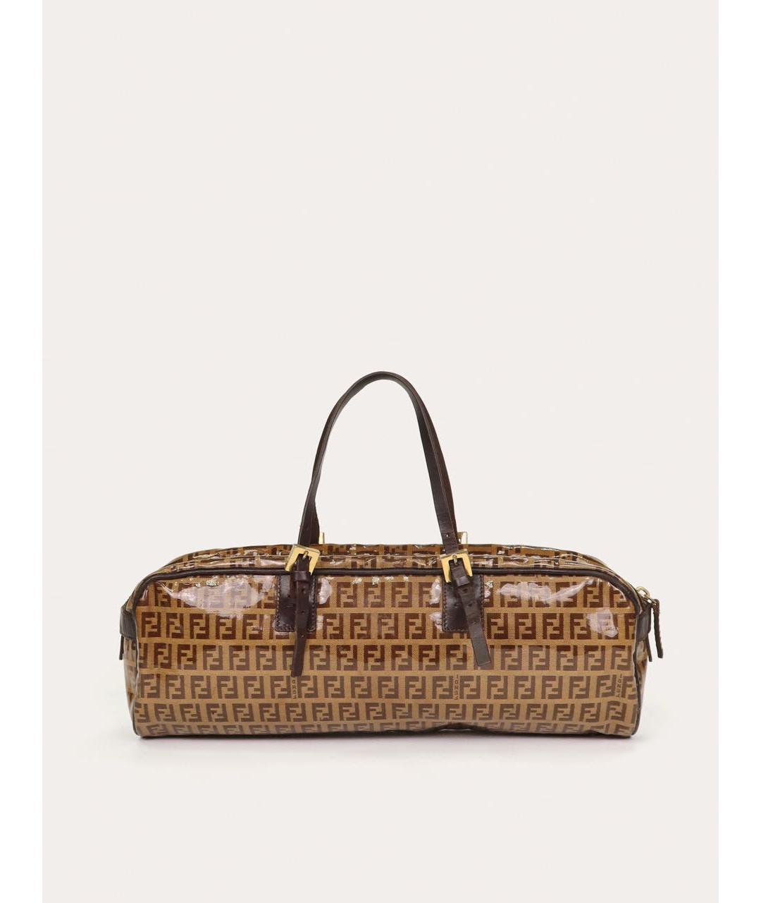 FENDI Коричневая сумка с короткими ручками, фото 5