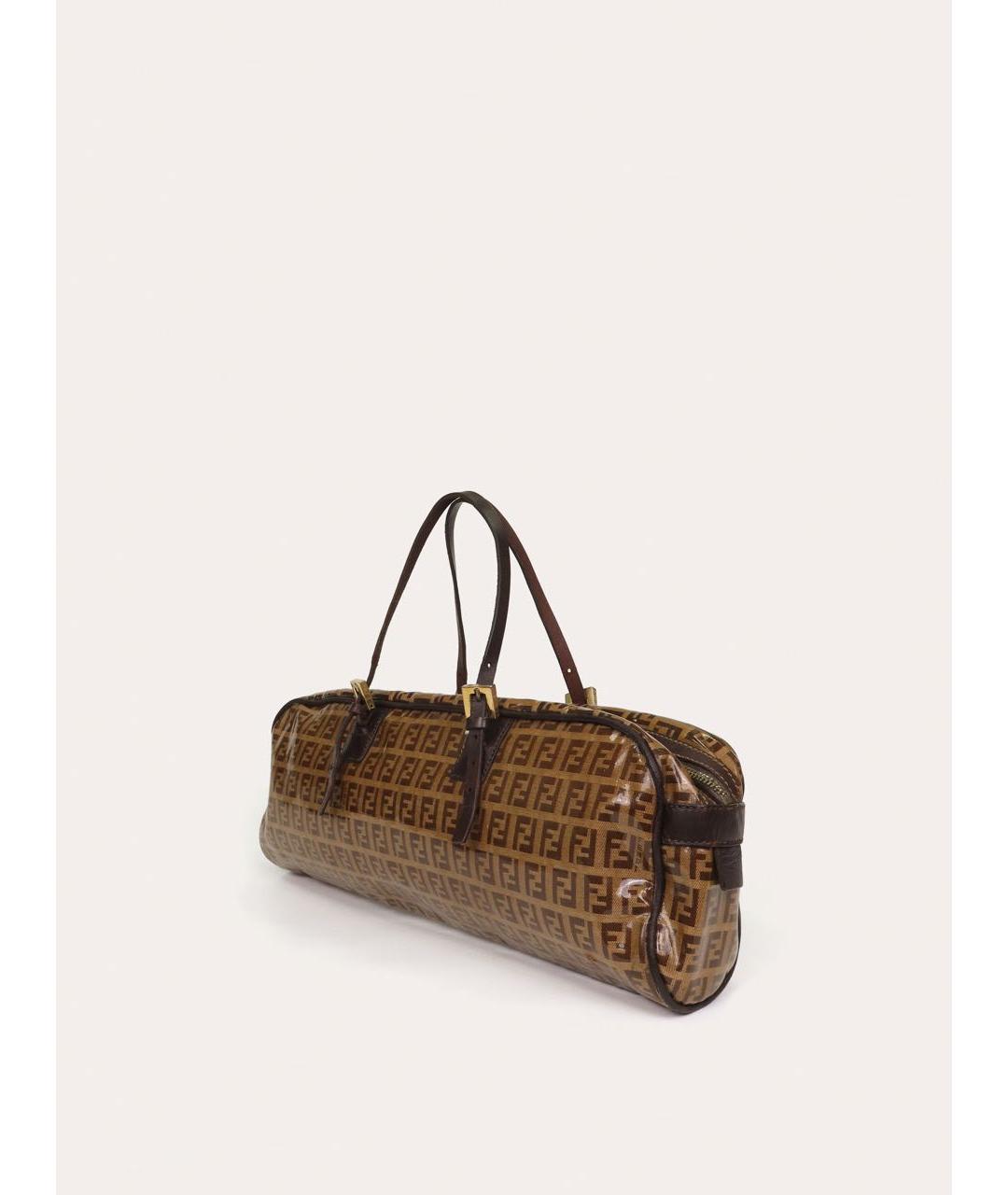 FENDI Коричневая сумка с короткими ручками, фото 2