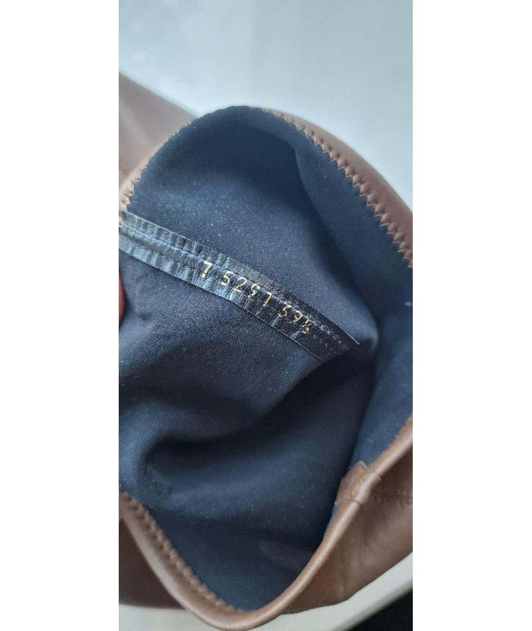 SERGIO ROSSI Коричневые кожаные ботфорты, фото 5