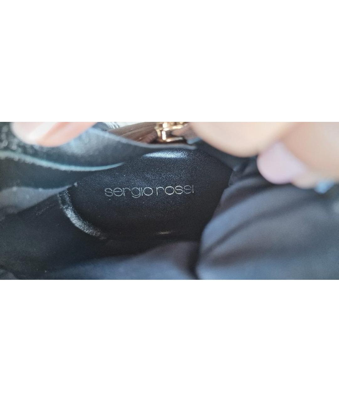 SERGIO ROSSI Коричневые кожаные ботфорты, фото 8