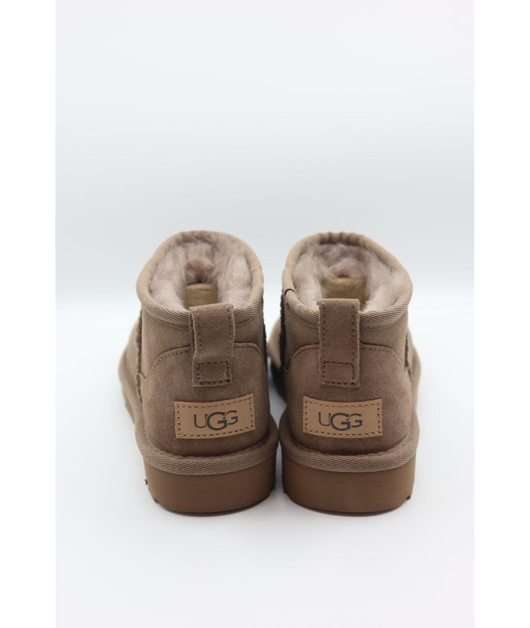 UGG AUSTRALIA Коричневые замшевые ботинки, фото 4