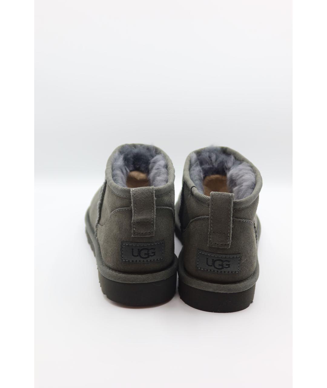 UGG AUSTRALIA Антрацитовые замшевые низкие ботинки, фото 4
