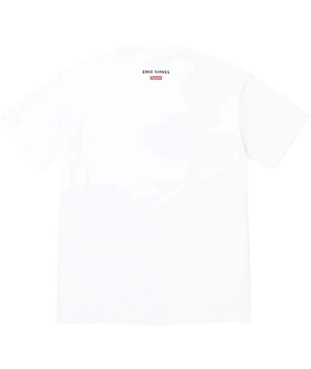 SUPREME Белая хлопковая футболка, фото 2