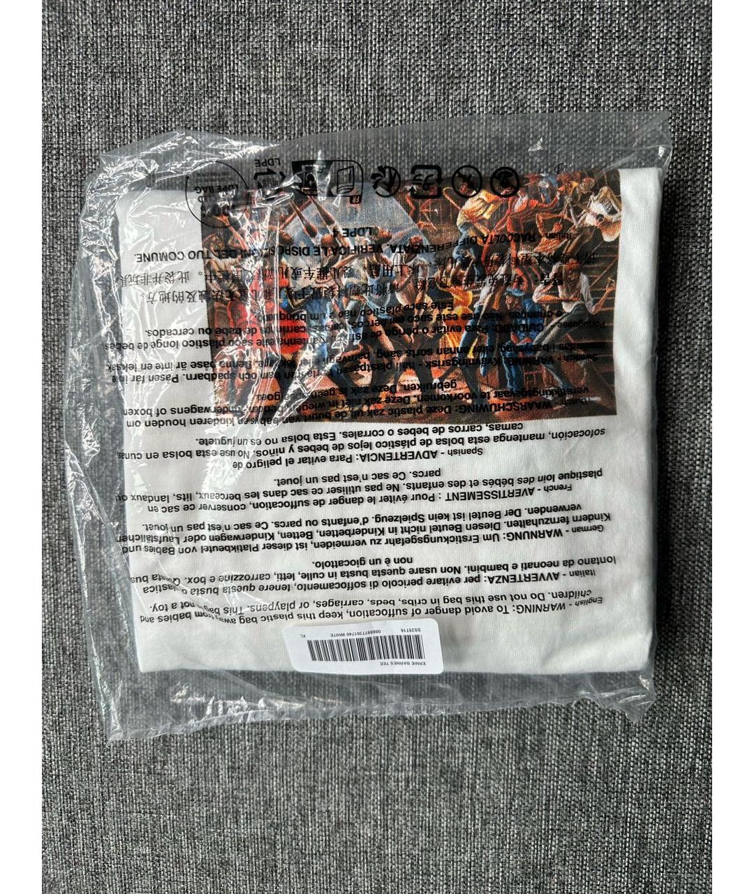 SUPREME Белая хлопковая футболка, фото 5