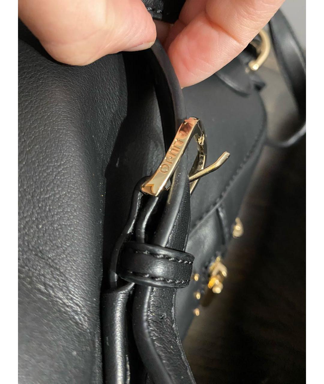 LIU JO Черный кожаный рюкзак, фото 8